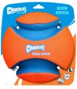 Ballon de football pour chien avec encoches en caoutchouc, Ø 19 cm – Chuckit! Kick Fetch Dog L
