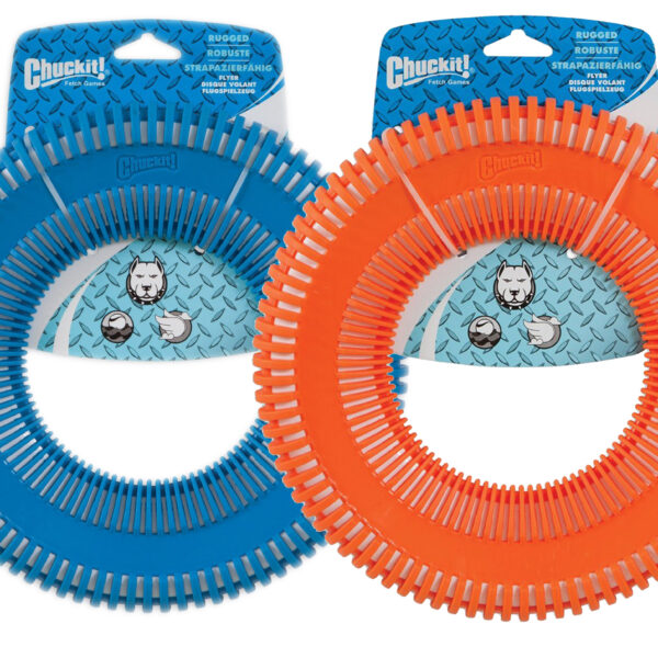 Frisbee pour chien avec extérieur en caoutchouc, flottant – Chuckit! Rugged Flyer L