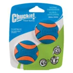 Balle pour chien en caoutchouc avec couineur S, ø 5 cm, 2 pièces – Chuckit! Ultra Squeaker Ball