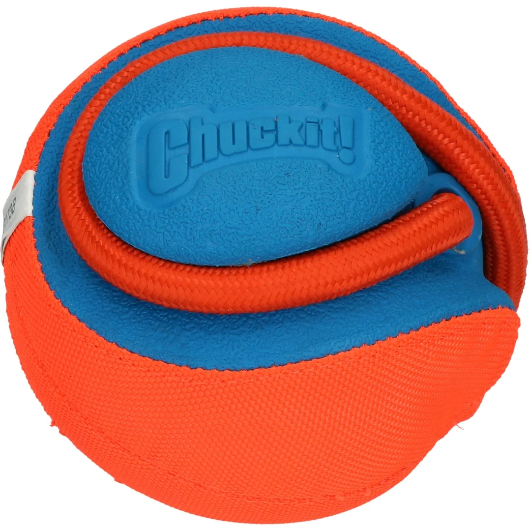 Balle pour chien avec corde et poignée, flottante, ø 13 cm – Chuckit! Rope Fetch – Image 2