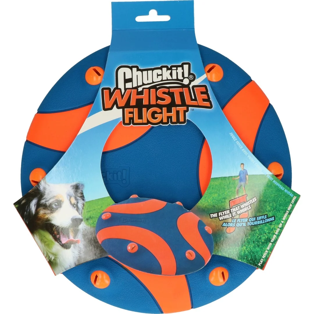 CHUC32222.jpg Frisbee en caoutchouc pour chien avec sifflement, 28 cm – Chuckit! Whistle Flight – Image 1