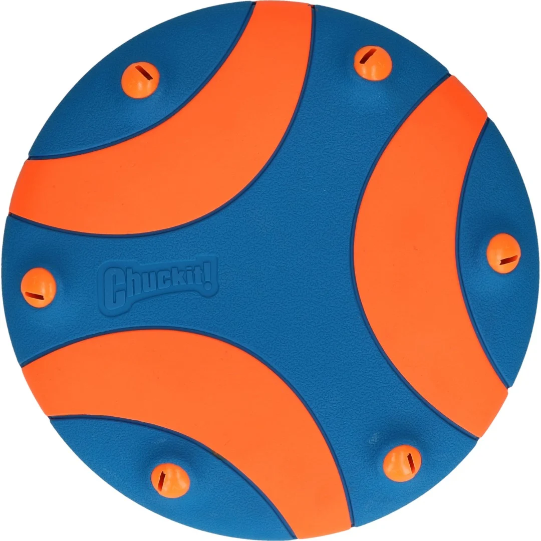 Frisbee en caoutchouc pour chien avec sifflement, 28 cm – Chuckit! Whistle Flight – Image 3