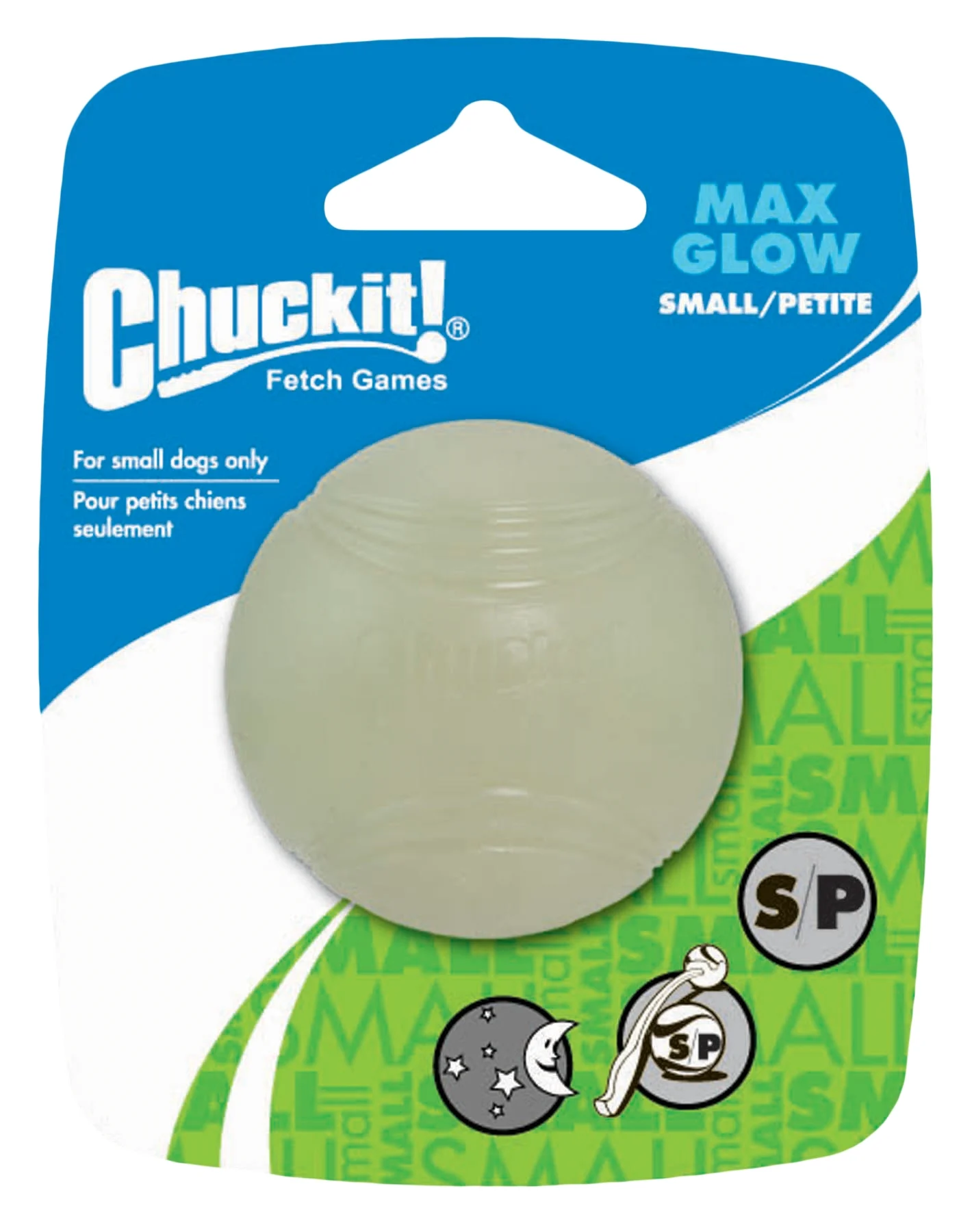 Balle en caoutchouc pour chien, lumineuse, Ø 5 cm – Chuckit! Max Glow S – Image 1