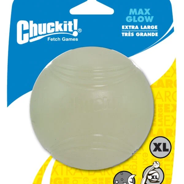 Balle pour chien en caoutchouc, lumineuse, Ø 9 cm – Chuckit! Max Glow XL
