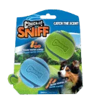 Balles pour chien parfumées au bacon et au beurre de cacahuète, 2 pièces – Chuckit! Sniff Fetch Ball Bacon & Peanut Butter M