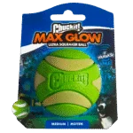 Balle pour chien couineuse lumineuse, Ø 6 cm – Chuckit! Max Glow Ultra Squeaker Ball M