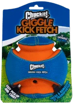 Balle pour chien sonore avec zones de morsure en caoutchouc, Ø 14 cm – Chuckit! Giggle Kick Fetch