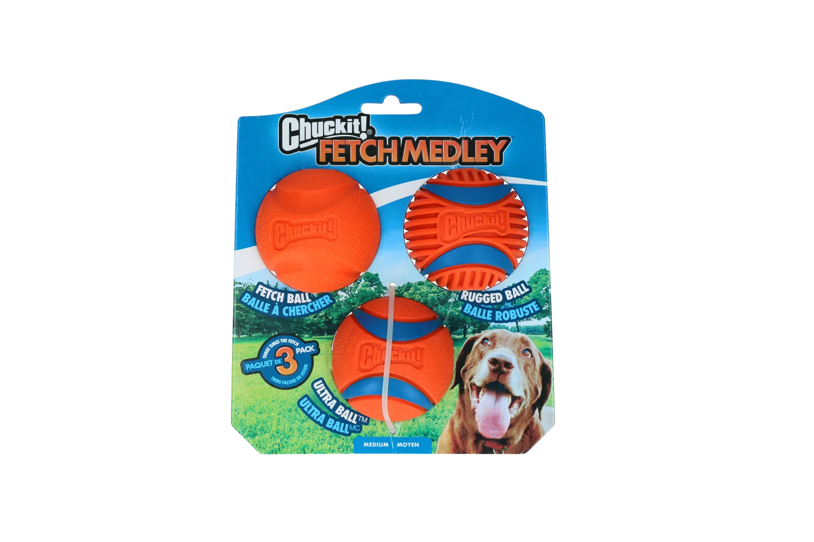 Balles pour chien pour le jeu de rapport, 3 pièces, Ø 6 cm – Chuckit! Fetch Medley Gen 3 – Image 1