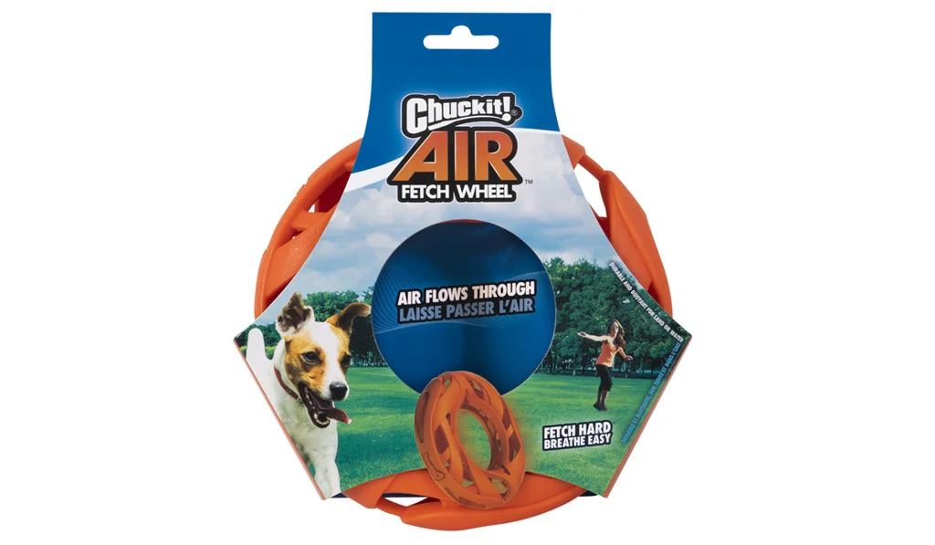 Anneau à rapporter en plastique, léger, 18 cm – Chuckit! Air Fetch Wheel – Image 1