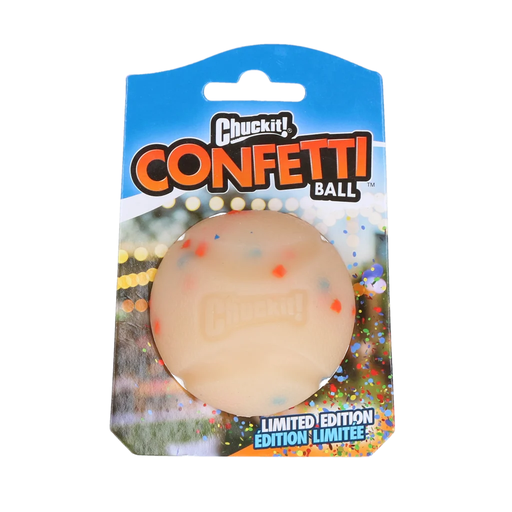 Balle pour chien en caoutchouc, rebondissante, M 6 cm – Chuckit! Confetti Ball – Image 1