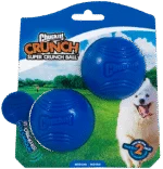 Balle pour chien avec crépitement M, ø 6 cm, 2 pièces – Chuckit! Super Crunch Ball