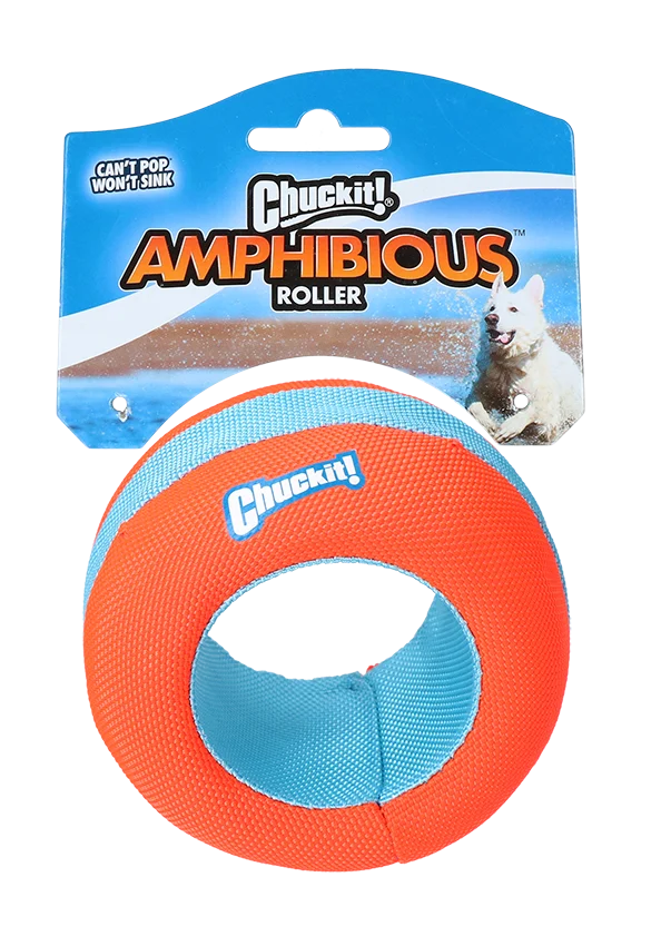 CHUC50991.png Jouet à rapporter flottant, orange, 11 cm – Chuckit! Amphibious Roller – Image 1