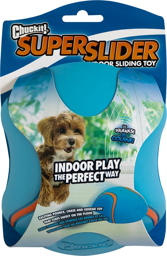 Jouet coulissant pour chien avec couineur, 18 x 14 cm – Chuckit! Indoor Super Slider – Image 1