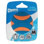 Balle pour chien en caoutchouc avec couineur M, ø 6 cm, 1 pièce – Chuckit! Ultra Squeaker Ball