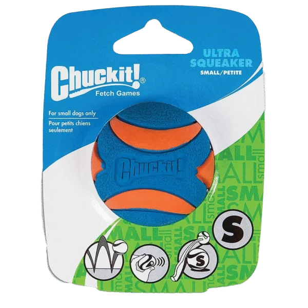 Balle pour chien en caoutchouc avec couineur S, ø 5 cm, 1 pièce – Chuckit! Ultra Squeaker Ball