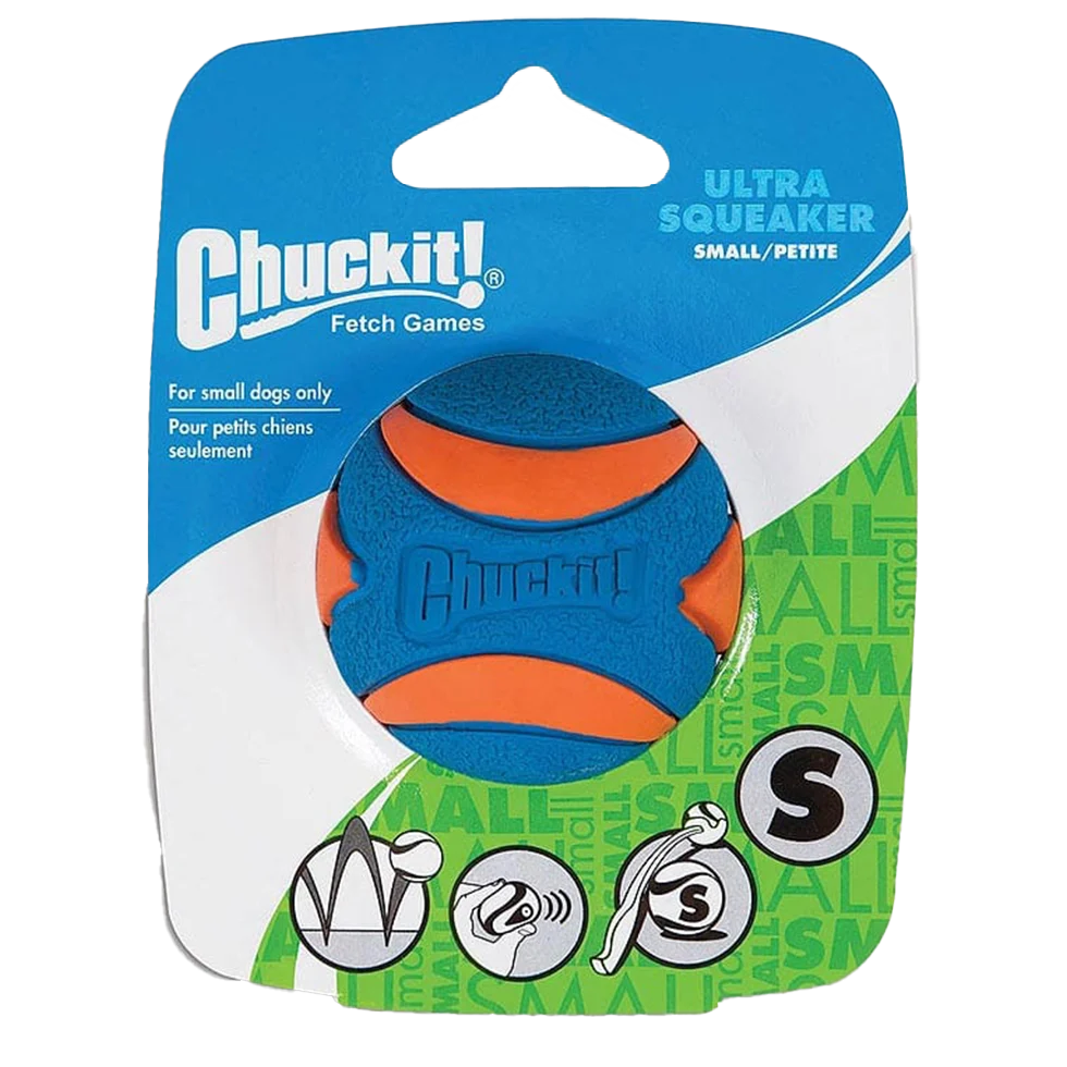 Balle pour chien en caoutchouc avec couineur S, ø 5 cm, 1 pièce – Chuckit! Ultra Squeaker Ball – Image 1