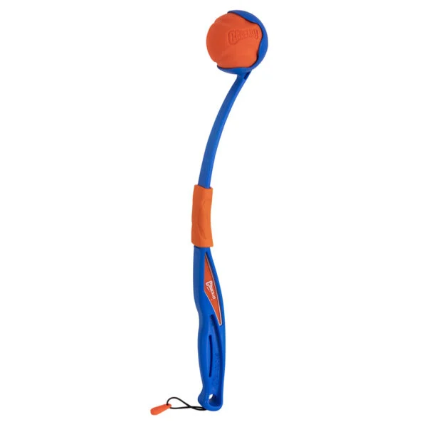 Lanceur de balles avec balle en caoutchouc, pliable, 46 cm déplié – Chuckit! Fetch & Fold Launcher Mini
