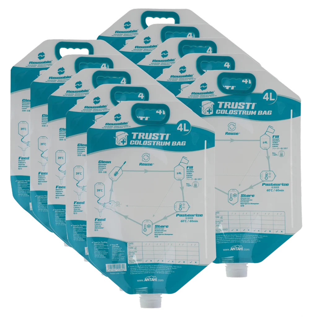 Poche à colostrum pour veaux, réutilisable, 4 l, 10 pièces – Antahi Trusti Colostrum Bag – Image 1
