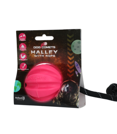 Jouet pour chien avec corde rose – Dog Comets Halley