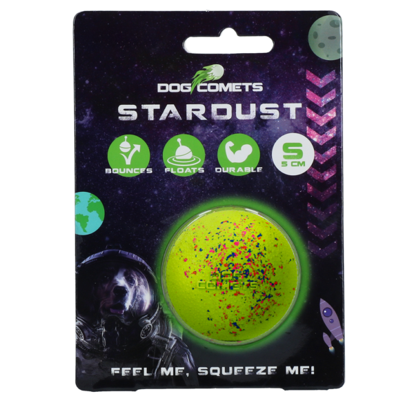 Balle pour chien en caoutchouc S, 5 cm, verte – Dog Comets Stardust