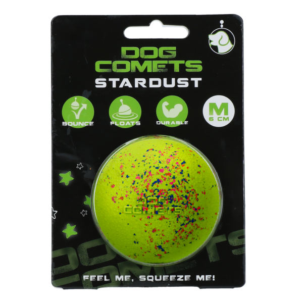 Balle pour chien en caoutchouc M, 6 cm, verte – Dog Comets Stardust