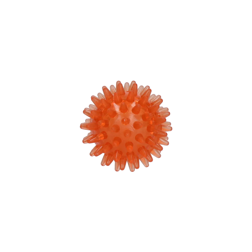 Balle pour chien à picots avec couineur, S 5 cm, orange – Dog Comets Exoplanet – Image 2