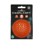 Balle pour chien à picots avec couineur, M 8 cm, orange – Dog Comets Exoplanet