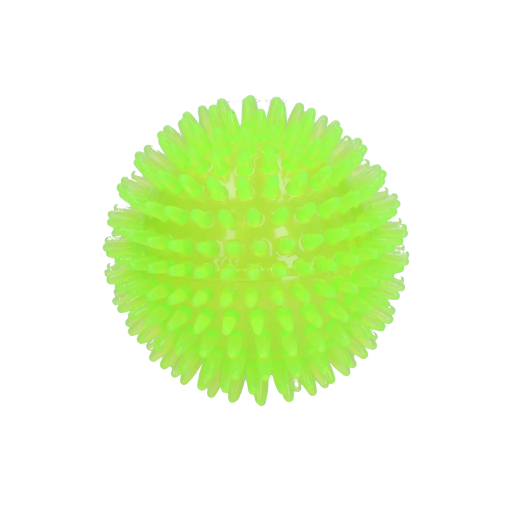 Balle pour chien à picots avec couineur, M 8 cm, verte – Dog Comets Exoplanet – Image 2