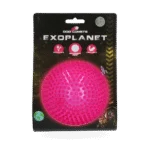 Balle pour chien à picots avec couineur, L 10,5 cm, rose – Dog Comets Exoplanet