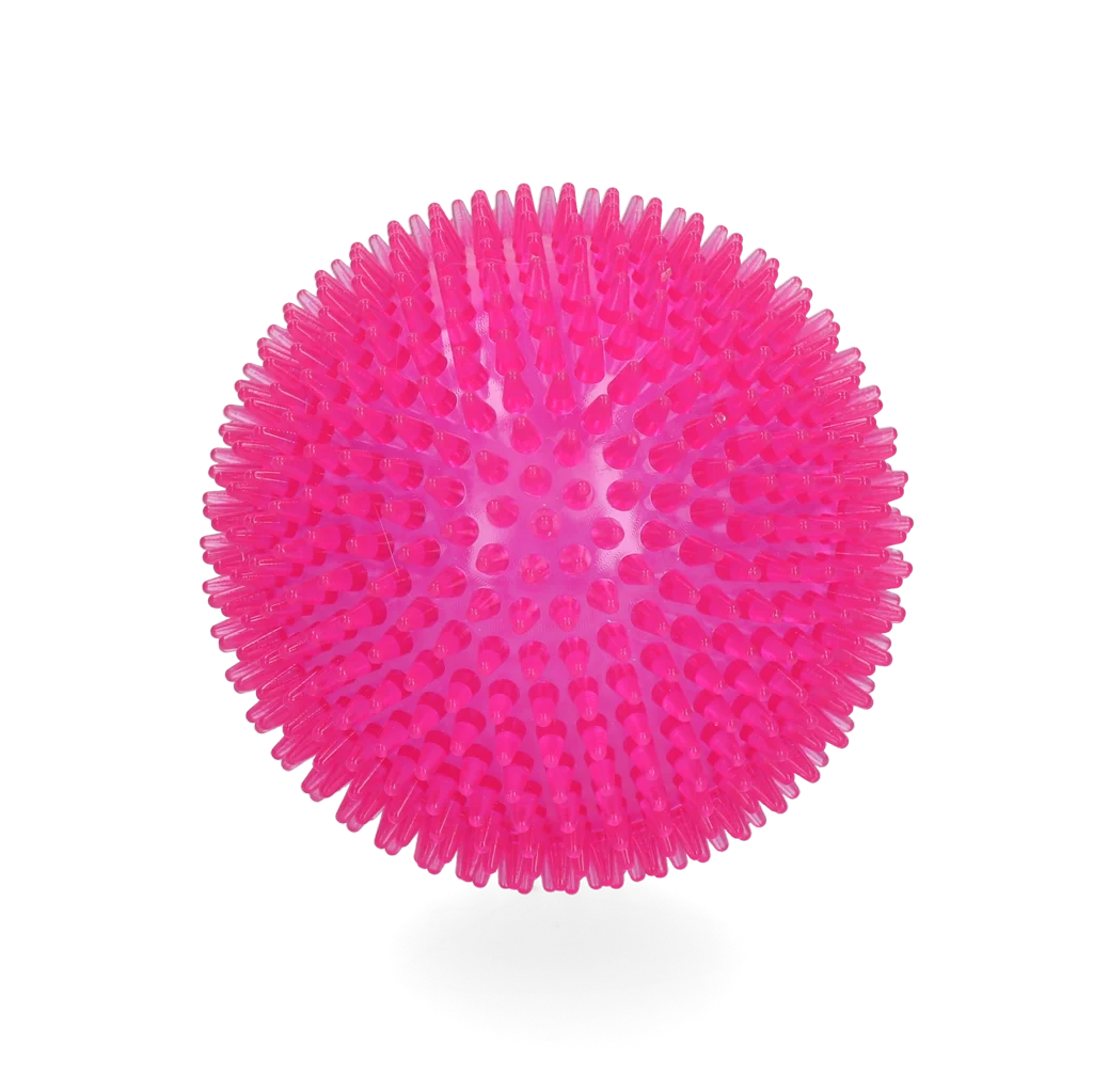 Balle pour chien à picots avec couineur, L 10,5 cm, rose – Dog Comets Exoplanet – Image 2
