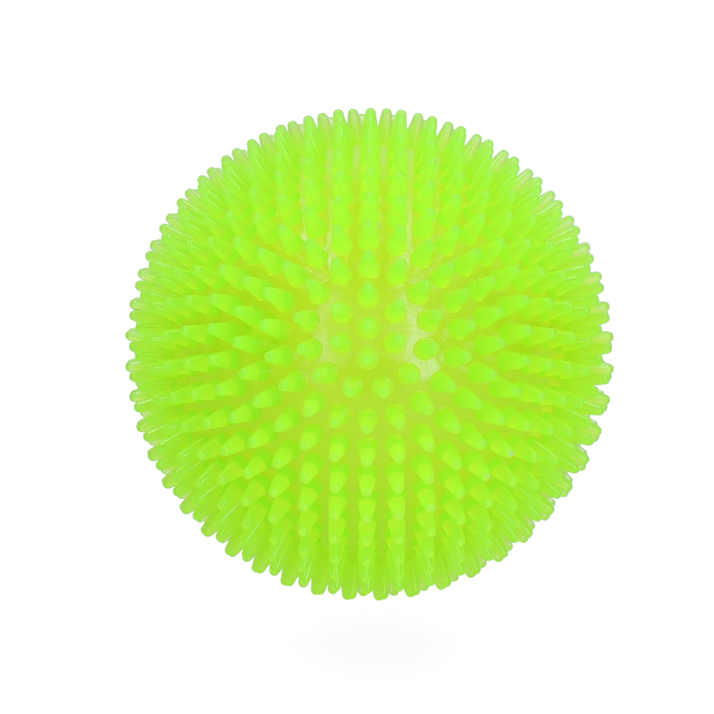 Balle hérisson pour chien avec couineur, verte, L, 10,5 cm – Dog Comets Exoplanet – Image 2
