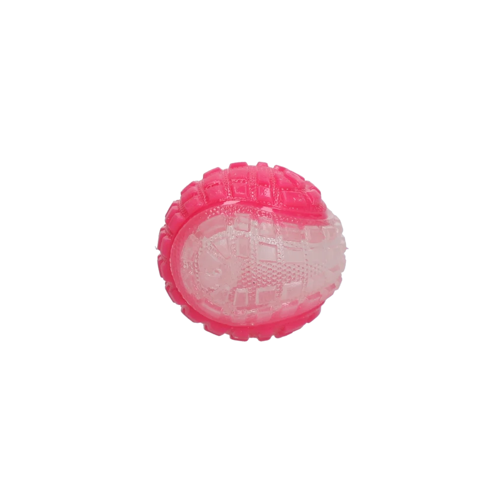 Balle pour chien avec partie lumineuse et couineur S, 5 cm, rose – Dog Comets Glow In The Dark Moon Bal – Image 2