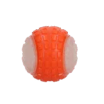 Balle lumineuse pour chien avec couineur, M 7,5 cm, orange – Dog Comets Glow In The Dark Moon Bal – Image 3