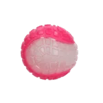 Balle pour chien lumineuse avec couineur M, 7,5 cm, rose – Dog Comets Glow In The Dark Moon Bal – Image 2