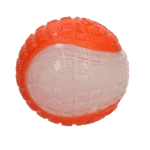 Balle pour chien lumineuse avec couineur, L 10 cm, orange – Dog Comets Glow In The Dark Moon Bal – Image 2