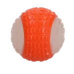 Balle pour chien lumineuse avec couineur, L 10 cm, orange – Dog Comets Glow In The Dark Moon Bal – Image 3
