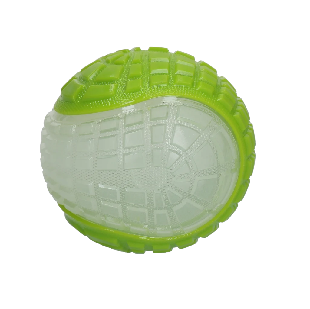 Balle lumineuse pour chien avec couineur, L 10 cm, verte – Dog Comets Glow In The Dark Moon Bal – Image 2