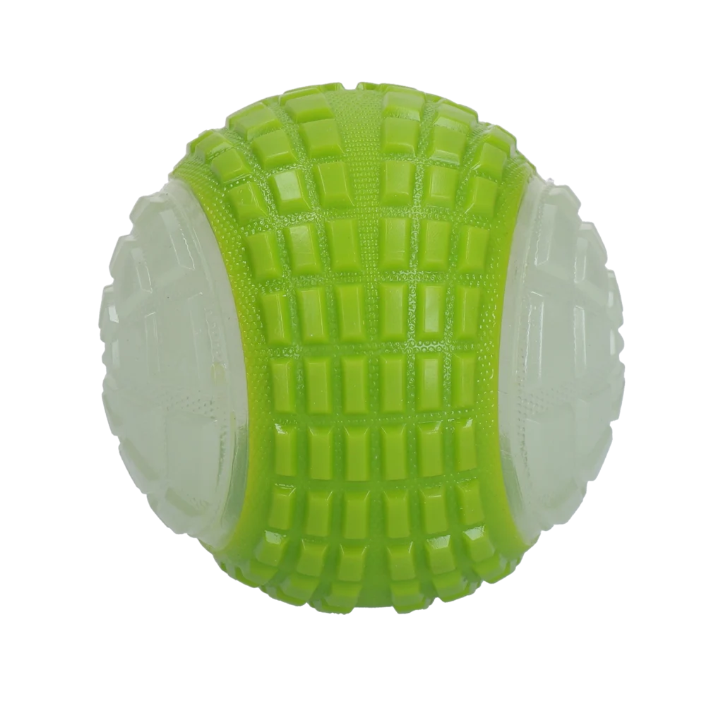 Balle lumineuse pour chien avec couineur, L 10 cm, verte – Dog Comets Glow In The Dark Moon Bal – Image 3