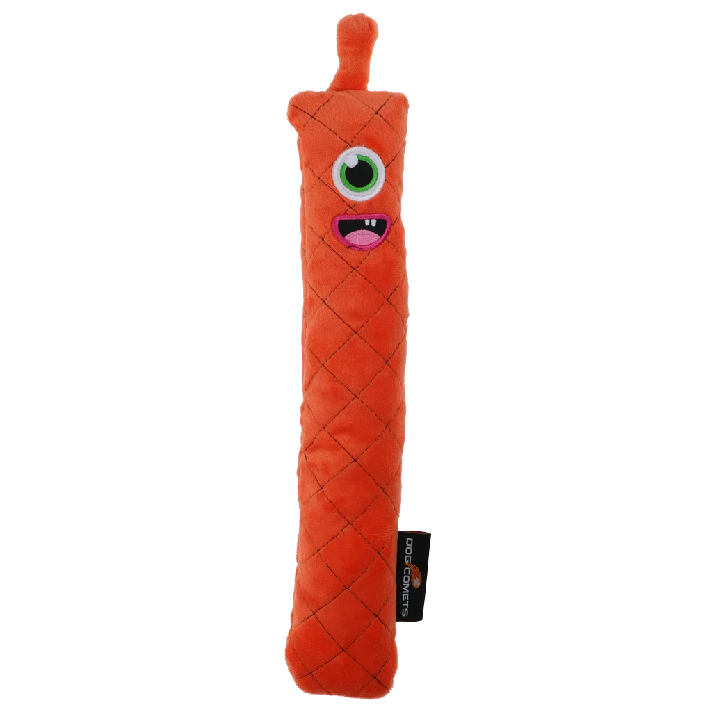Jouet à lancer pour chien en peluche avec couineur, orange L, 32 cm – Dog Comets Invaders – Image 2