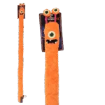 Grande peluche pour chien avec 3 couineurs, orange, 150 cm – Dog Comets Invaders XXL