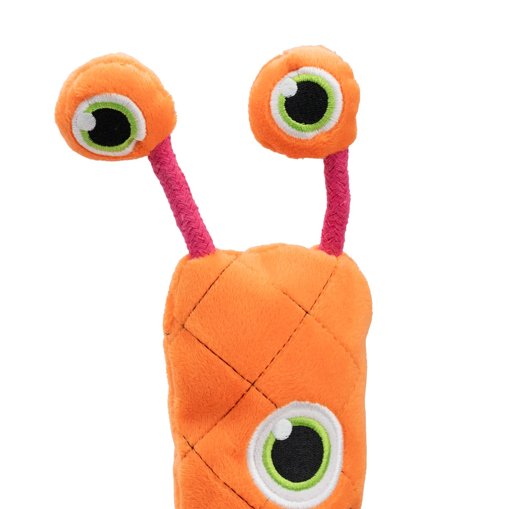 Grande peluche pour chien avec 3 couineurs, orange, 150 cm – Dog Comets Invaders XXL – Image 6
