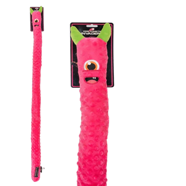 Grande peluche pour chien avec 3 couineurs, rose, 150 cm – Dog Comets Invaders XXL