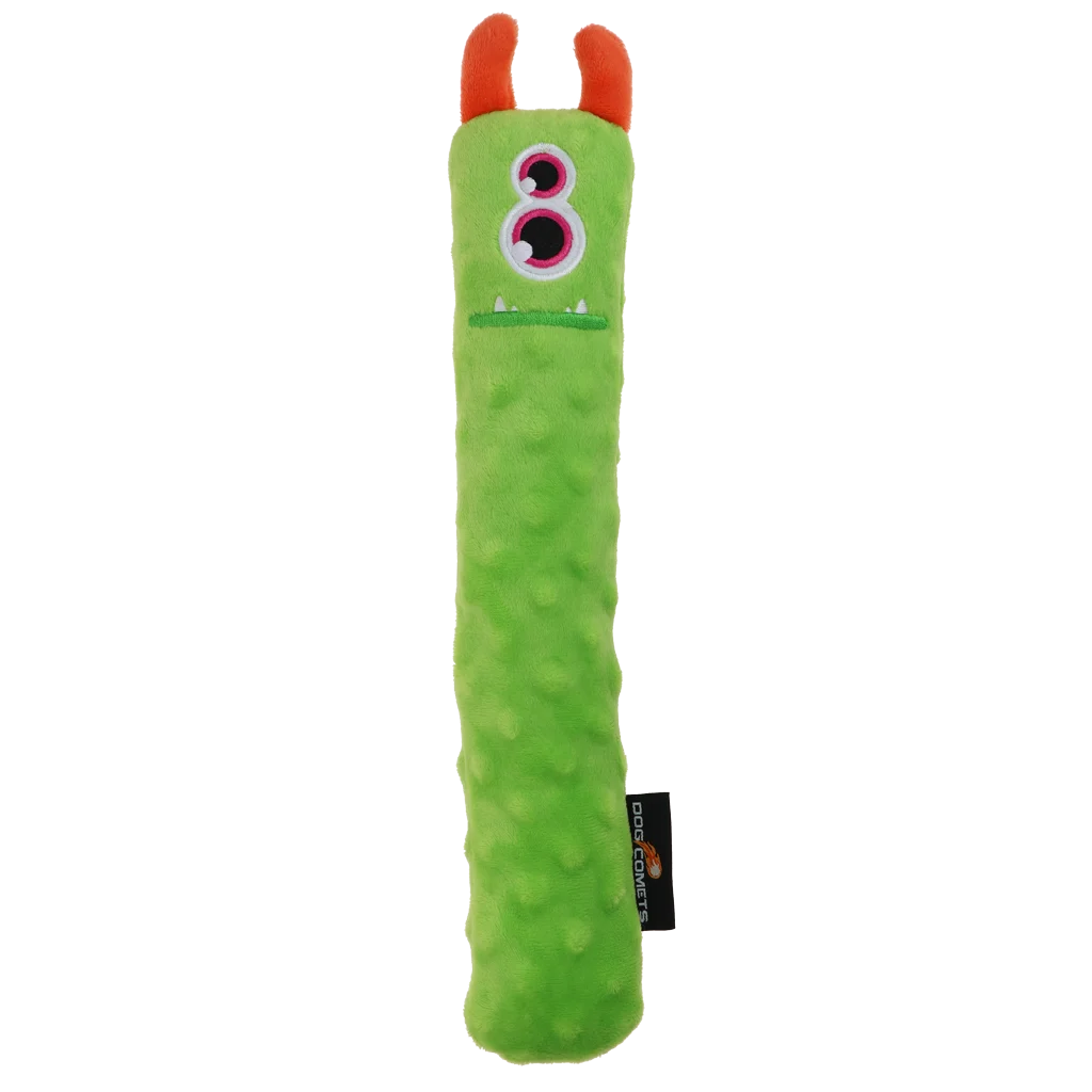 Bâton à lancer en peluche pour chien avec couineur, vert L, 32 cm – Dog Comets Invaders – Image 2