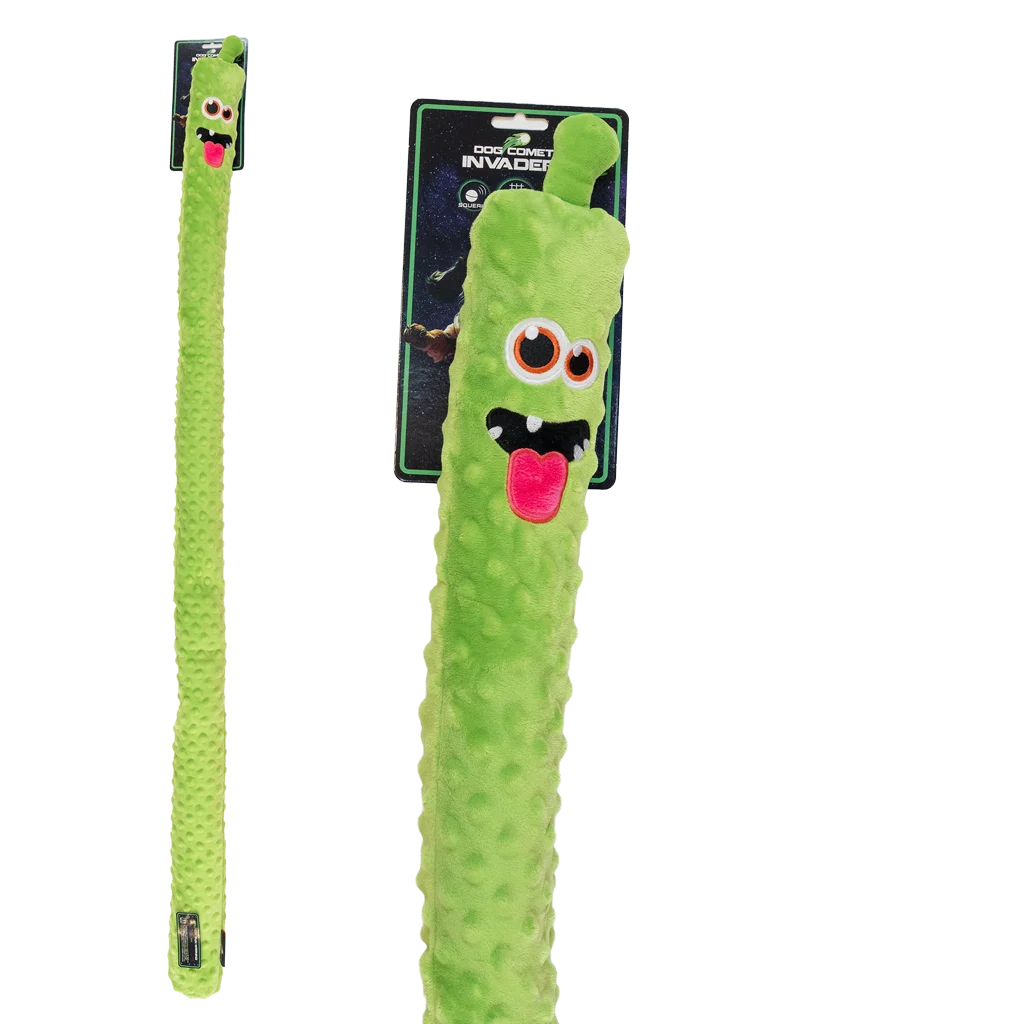Peluche géante pour chien avec 3 pouets, verte, 150 cm – Dog Comets Invaders XXL – Image 1