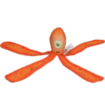 Jouet pour chien avec couineur et tentacules bruissants, M 28 cm, orange – Dog Comets Alien Octo – Image 2