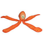 Jouet pour chien avec couineur et tentacules froissantes, L 37 cm, orange – Dog Comets Alien Octo – Image 2