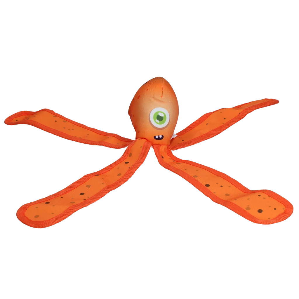 Jouet pour chien avec couineur et tentacules froissantes, L 37 cm, orange – Dog Comets Alien Octo – Image 2