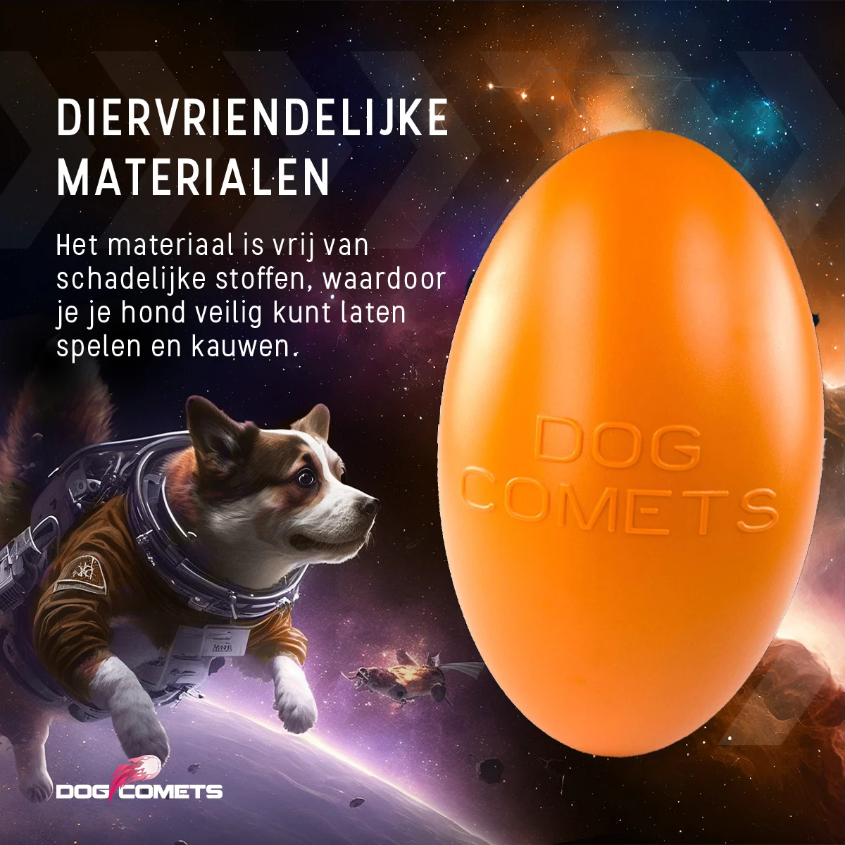 Jouet à rapporter pour chien, flottant, 30 cm, orange – Dog Comets Pan-Stars – Image 4