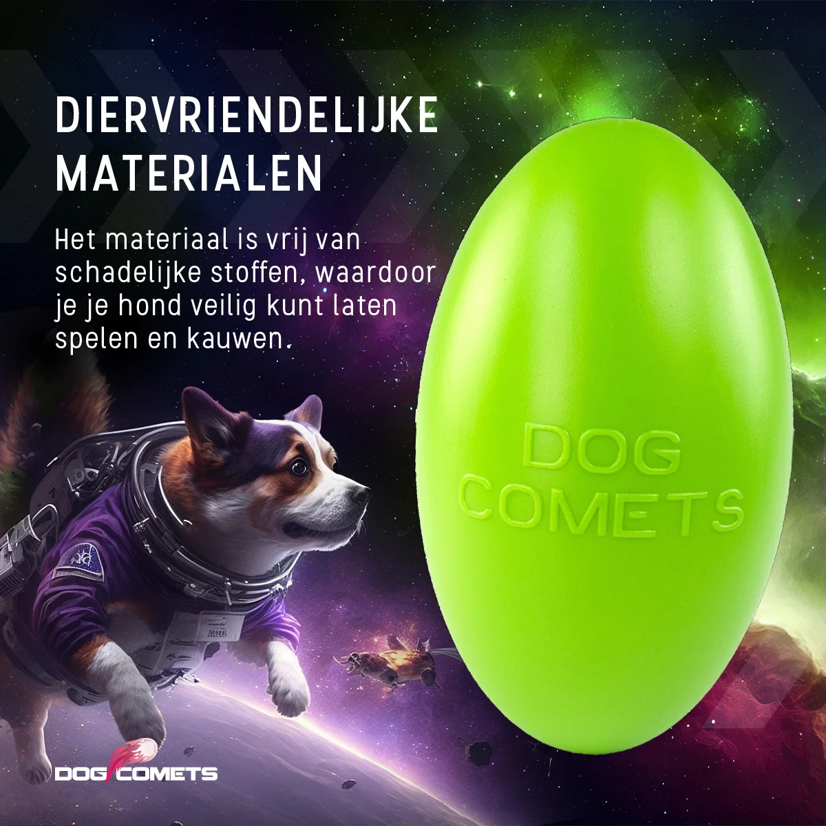Jouet à rapporter pour chien, flottant, 20 cm, vert – Dog Comets Pan-Stars – Image 4