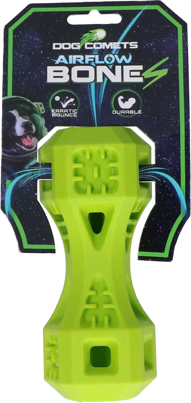 COME0301A.png Os à rapporter avec ouvertures, vert S – Dog Comets Airflow Bone – Image 1